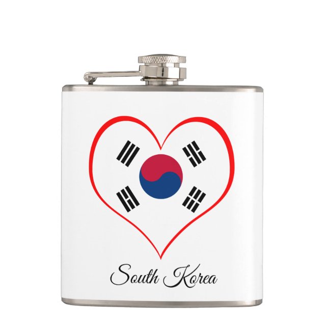 Koreanska Flagga & Heart, Sydkorea/sportfantaster Fickplunta (Framsidan)