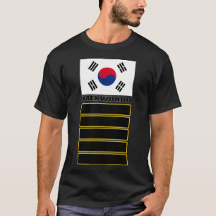 Koreanska flagga Taekwondo 5th Dan T Shirt