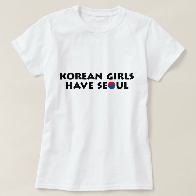 Koreanska flickor har sött t-shirt (Design framsida)