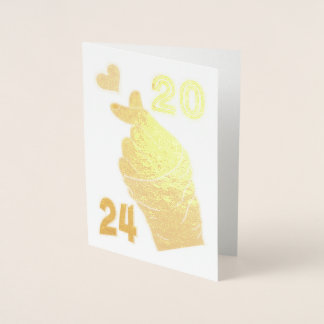 Koreanska hjärtat 2024 folierat kort
