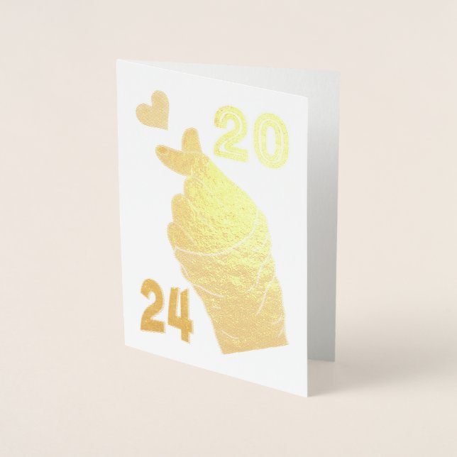 Koreanska hjärtat 2024 folierat kort (Framsida)