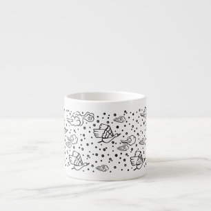 Koreanska Jagae 자 개 (Mor av Pearl) design Espressomugg