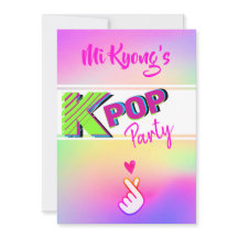 Koreanska K-pop Hand Heart Rainbow Party