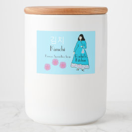 Koreanska Kimchi Burk Mat Etiketter