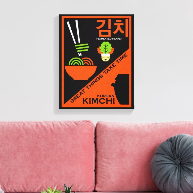 Koreanska Kimchi Kitchen Art Canvastryck (Insitu (Vardagsrum))