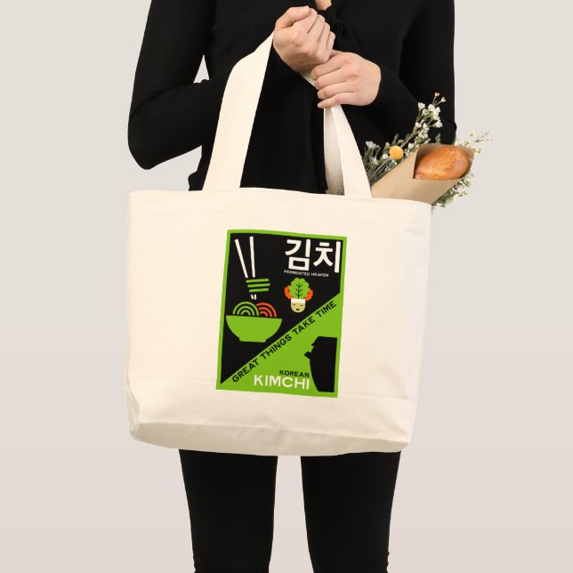 Koreanska Kimchi Kitchen Art Jumbo Tygkasse (Framsida (produkt))