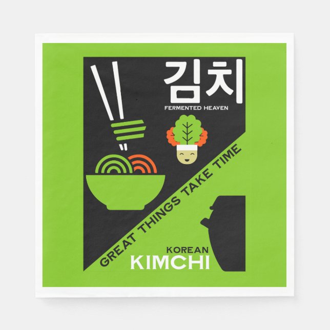Koreanska Kimchi Kitchen Art Pappersservett (Framsidan)