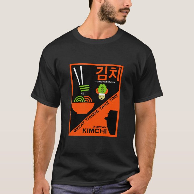 Koreanska Kimchi Kitchen Art T Shirt (Framsida)