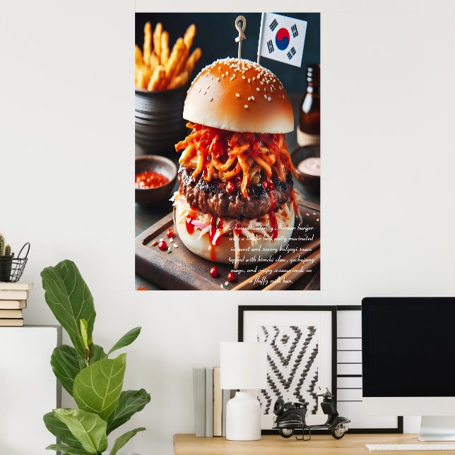 Koreanska komfort: Bulgogi Indulgence 24x36 Poster (Hemmakontoret)