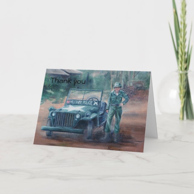 Koreanska Krig Hero-tackkort Tack Kort (Framsida)