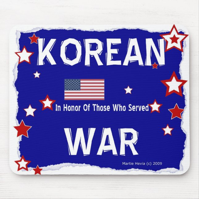 Koreanska Krig - i heder - Mousepad Musmatta (Framsidan)