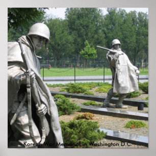 Koreanska Krig Memorial i Washington D.C. Poster