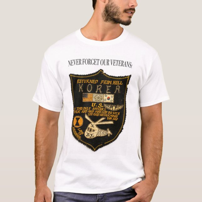Koreanska Krig Vet. Folk Art T Shirt (Framsida)