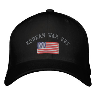 Koreanska Krig Vet med amerikansk Flagga Broderad Keps