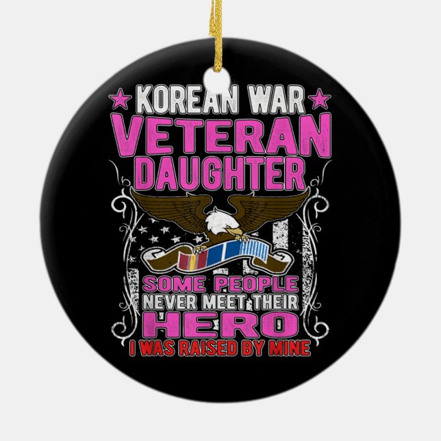 Koreanska krig veteranska dotter Ceramic Ornament (Baksidan)