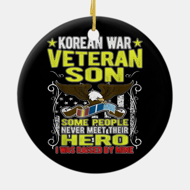 Koreanska krig veteranska son Ceramic Ornament (Baksidan)