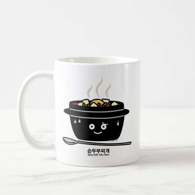 Koreanska kryddiga mjuka jjigae för TofuStewsoppa Kaffemugg (Vänster)