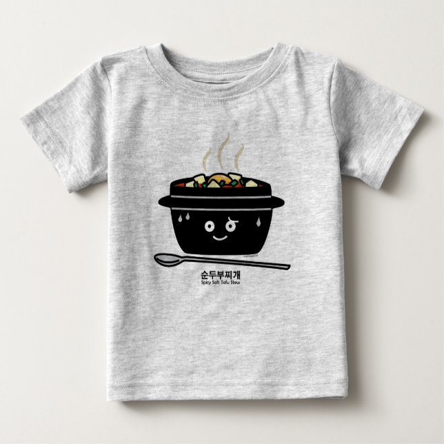 Koreanska kryddiga mjuka jjigae för TofuStewsoppa T Shirt (Framsida)