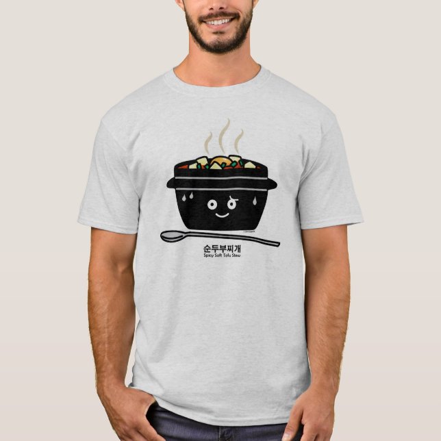 Koreanska kryddiga mjuka jjigae för TofuStewsoppa T Shirt (Framsida)