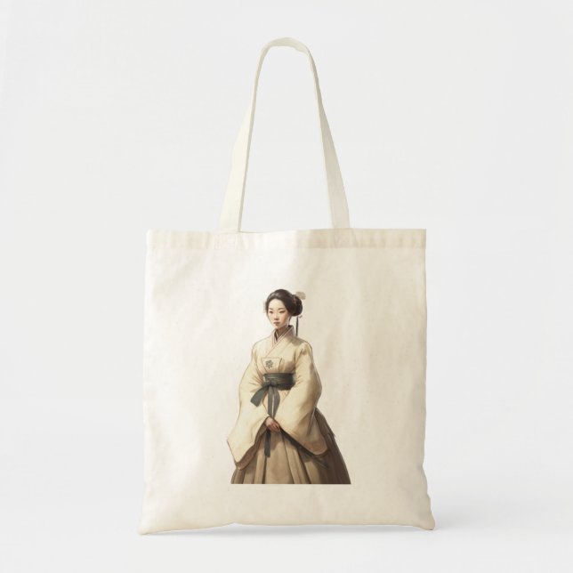 Koreanska kvinnor i Hanbok Tote Bag Tygkasse (Framsidan)