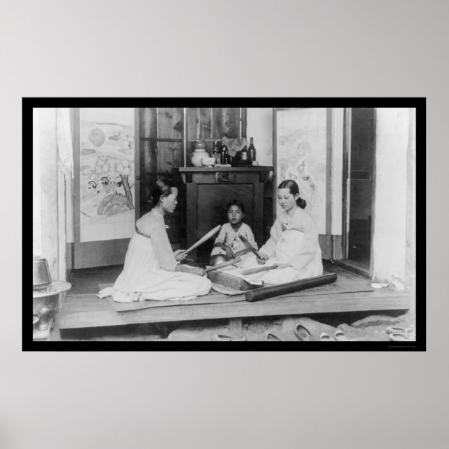 Koreanska kvinnor, strykning 1910 poster (Framsidan)