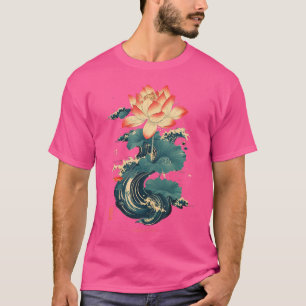 Koreanska Lotus Flower in Aesthetic Grunge Retro K T Shirt
