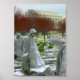 koreanska minnesmärket washington poster
