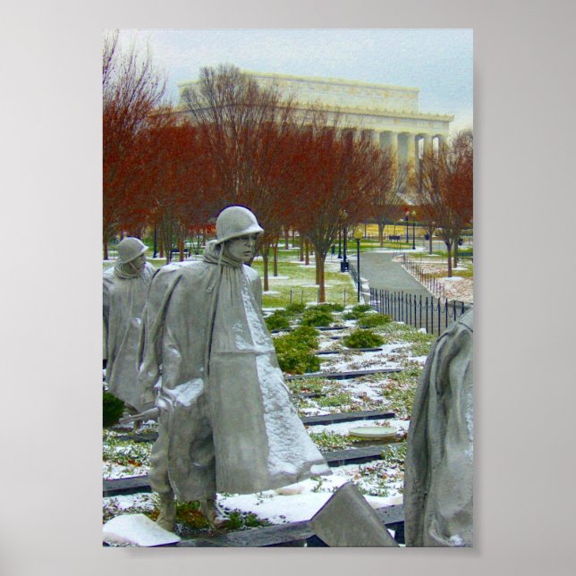 koreanska minnesmärket washington poster (Framsidan)