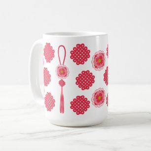 Koreanska Norigae Flower Tassel Design Kaffemugg