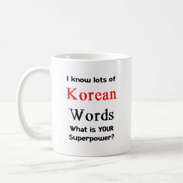koreanska ord kaffemugg (Vänster)