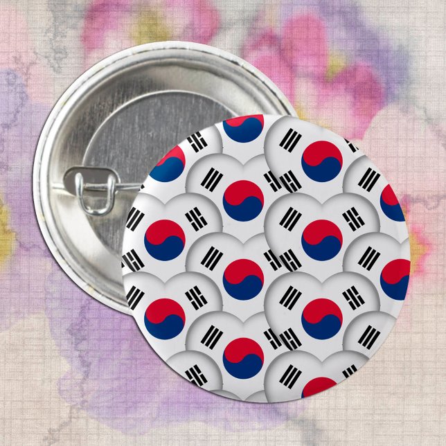 Koreanska örhängen och koreanska Flagga/Sydkorea Knapp (Skapare uppladdad)