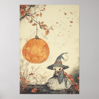 Koreanska Painting Stil Halloween Poster