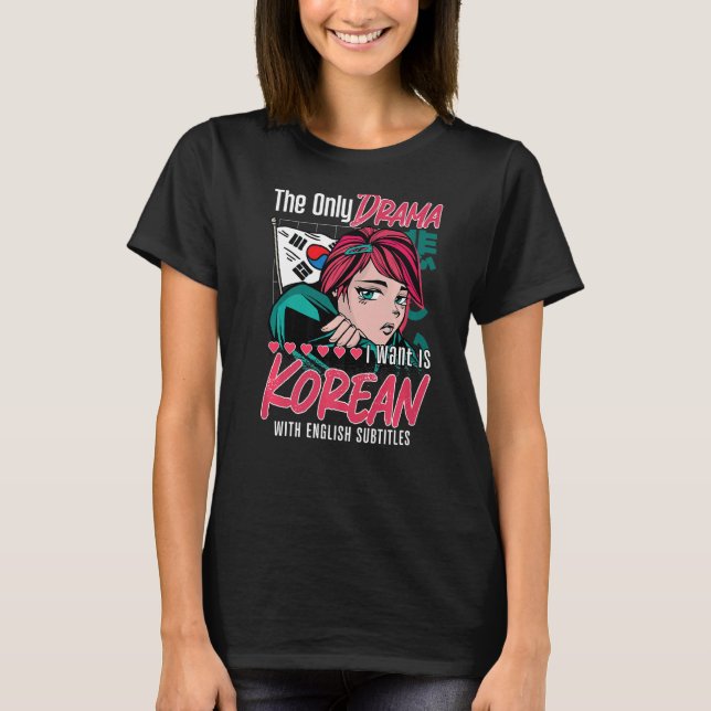 Koreanska pop för K Pop Mode Fläkt T Shirt (Framsida)