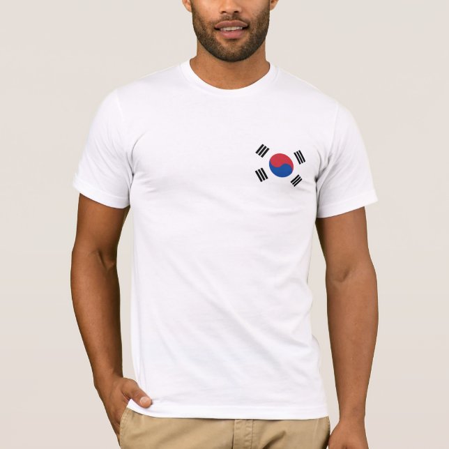 Koreanska Pridets Flagga 한 국 T Shirt (Framsida)