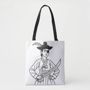 Koreanska Retro Pirat - minimalistisk Hanbok Heroi Tygkasse