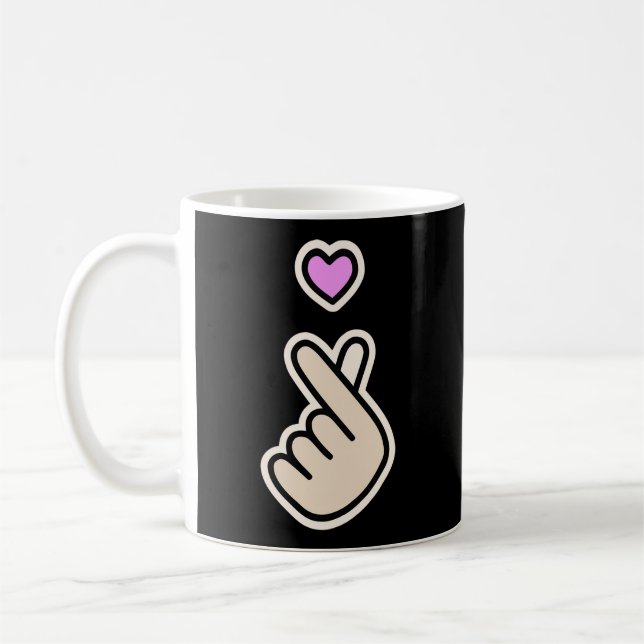 Koreanska Saranghae Shirt K-Pop K-Drama Kaffemugg (Vänster)