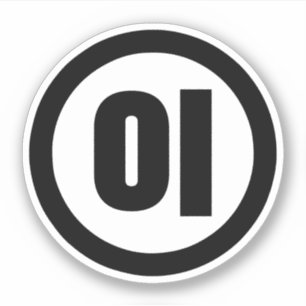 Koreanska Sino nummer 2 Två 이 【 I 】 Hangul Klistermärken