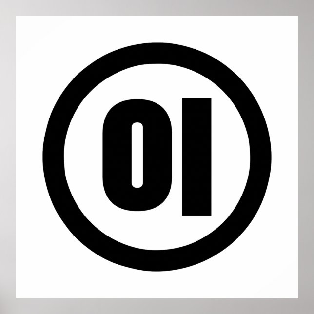 Koreanska Sino nummer 2 Två 이 【 I 】 Hangul Poster (Framsidan)