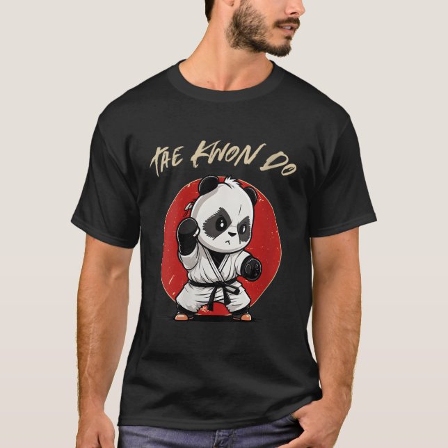 Koreanska Taekwondo Panda Tkd koreansk Mial T Shirt (Framsida)