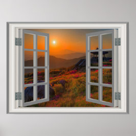 Koreanska Temple 🍂 Fake Window Ram Poster