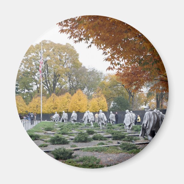 Koreanska veteraner från Krig Memorial Magnet (Framsidan)