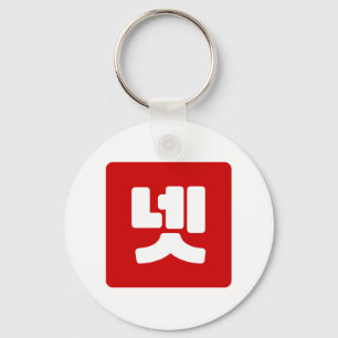 Koreanskt nummer 4 fyra 넷 【 】 Hangul Nyckelring