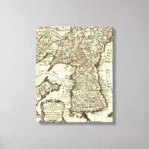 KoreaPanoramic MapKorea Canvastryck
