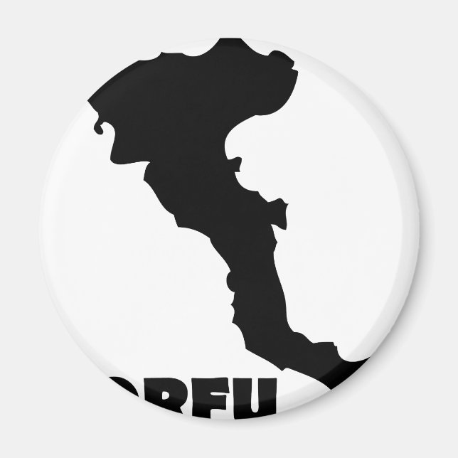 korfu corfu greek ö magnet (Framsidan)