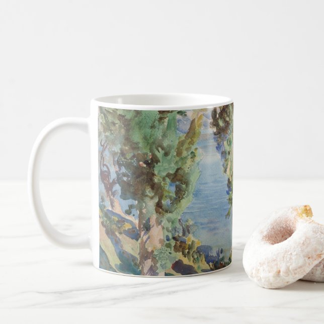 Korfu-cypresserna av John Singer Sargent Kaffemugg (Med munk)
