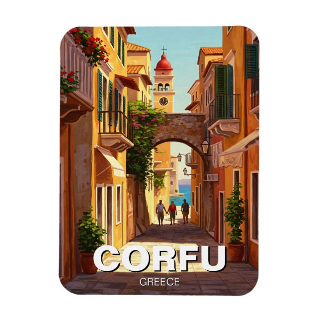 Korfu Grekland Resa Magnet (Vertikal)