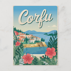 Korfu vintage vykort