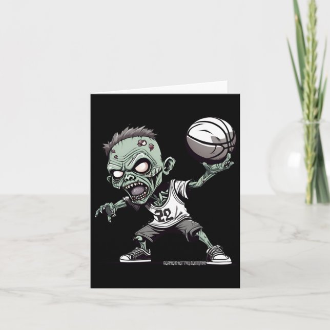Korg av de odöda -zombie Basketdesign  Kort (Framsida)