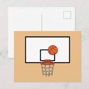 Korg för basketboll helg vykort