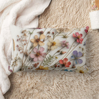Korg för förvaring av vårblommor i fjäderstil. lumbarkudde